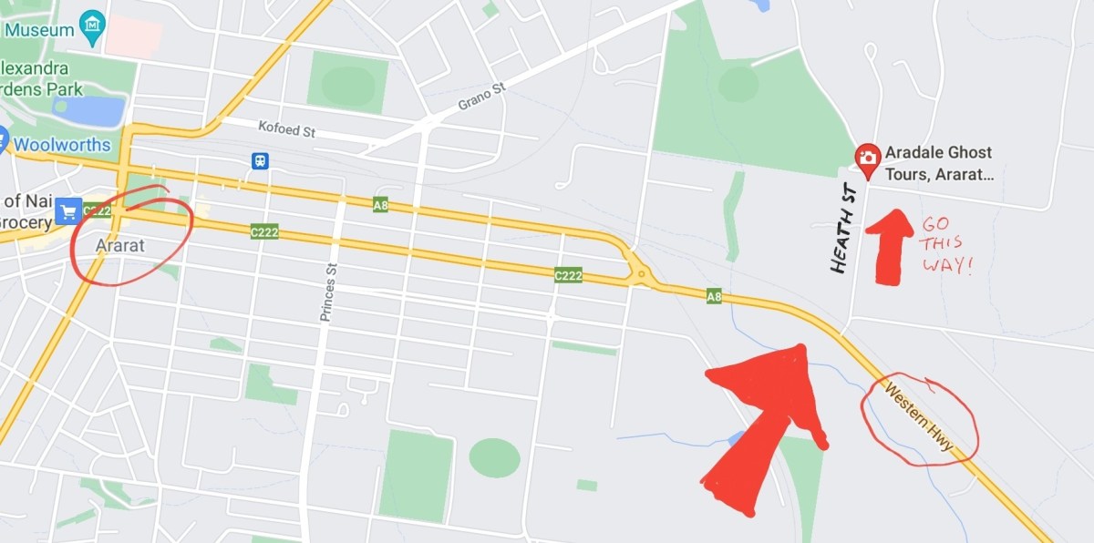 Ararat Lunatic Asylum map